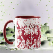 Niedliche frohe Weihnachtsschneeflocken Nordic Tasse