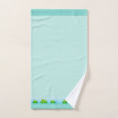 Niedliche Frohfrosche auf hellblauen Badetuch Se Badhandtuch Set (Handtuch)