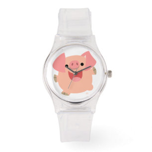 Niedliche fröhliche armbanduhr