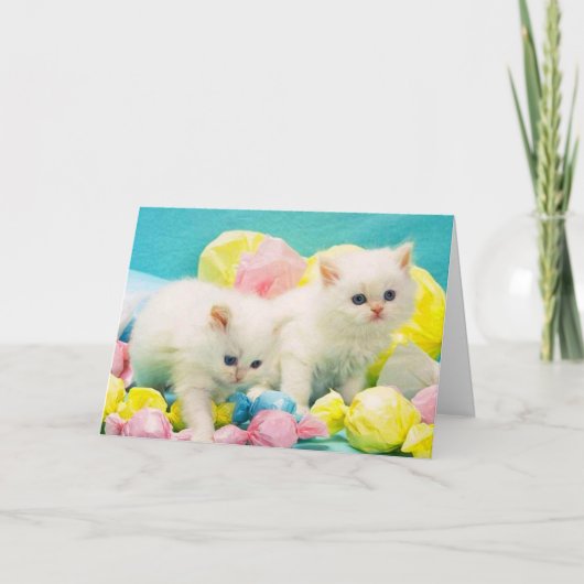 Niedliche fröhliche Ostern Feiertagskarte (Vorderseite)