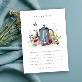 Niedliche fröhliche Rose Blumenkohl Brautparty Dankeskarte