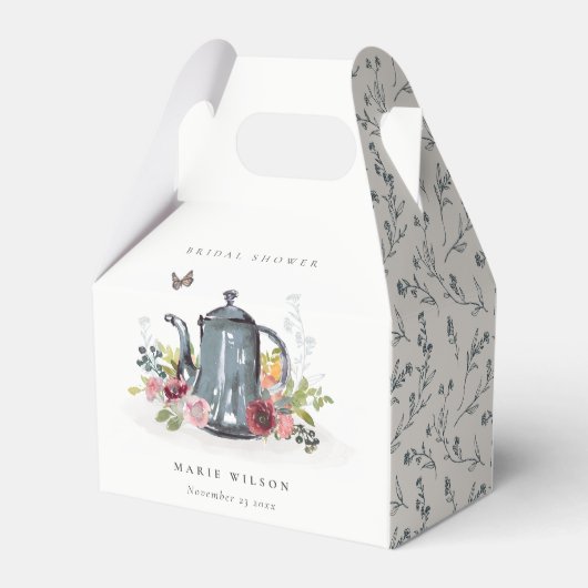 Niedliche fröhliche Rose Blumenkohl Brautparty Geschenkschachtel (Rückseite)