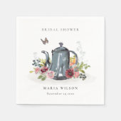 Niedliche fröhliche Rose Blumenkohl Brautparty Serviette (Vorderseite)