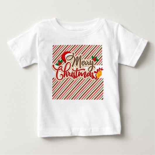 Niedliche fröhliche Weihnachten, Weihnachtsmänner Baby T-shirt (Vorderseite)