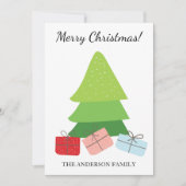 Niedliche fröhliche Weihnachtsillustrierung Feiertagskarte (Vorderseite)