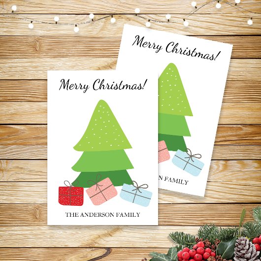 Niedliche fröhliche Weihnachtsillustrierung Feiertagskarte