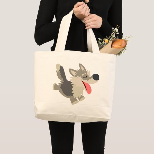 Niedliche Frolicsome Cartoon Wolf Bag Jumbo Stoffbeutel (Vorderseite (Produkt))