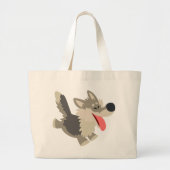 Niedliche Frolicsome Cartoon Wolf Bag Jumbo Stoffbeutel (Vorne)