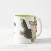 Niedliche Frolicsome Cartoon Wolf Tasse (VorderseiteRechts)