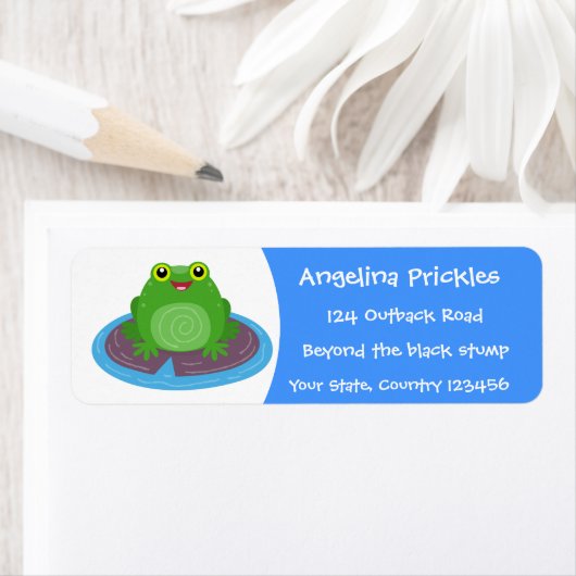 Niedliche Frosch-Cartoon-Abbildung (Insitu)