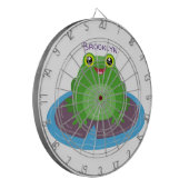 Niedliche Frosch-Cartoon-Abbildung Dartscheibe (Vorderseite Links)