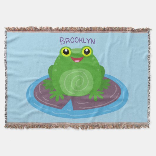 Niedliche Frosch-Cartoon-Abbildung Decke (Vorderseite)