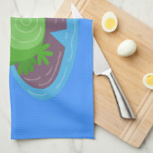 Niedliche Frosch-Cartoon-Abbildung Geschirrtuch (Viertel Falte)