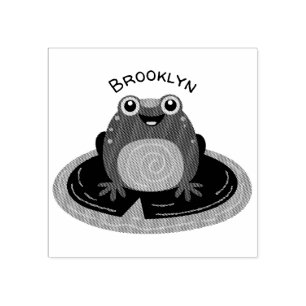Niedliche Frosch-Cartoon-Abbildung Gummistempel