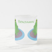 Niedliche Frosch-Cartoon-Abbildung Mattglastasse (Mittel)