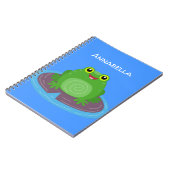 Niedliche Frosch-Cartoon-Abbildung Notizblock (Linke Seite)