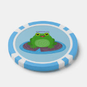 Niedliche Frosch-Cartoon-Abbildung Pokerchips (Einzeln)
