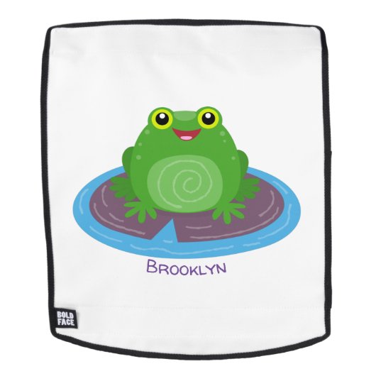 Niedliche Frosch-Cartoon-Abbildung Rucksack (Abnehmbare Front)