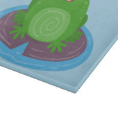 Niedliche Frosch-Cartoon-Abbildung Schneidebrett (Ecke)