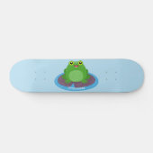 Niedliche Frosch-Cartoon-Abbildung Skateboard (Horizontal)