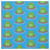 Niedliche Frosch-Cartoon-Abbildung Stoff (Muster)