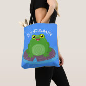 Niedliche Frosch-Cartoon-Abbildung Tasche (Von Nahem)