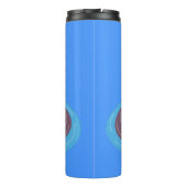 Niedliche Frosch-Cartoon-Abbildung Thermosbecher (Rückseite)