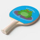 Niedliche Frosch-Cartoon-Abbildung Tischtennis Schläger (Vorderseite)
