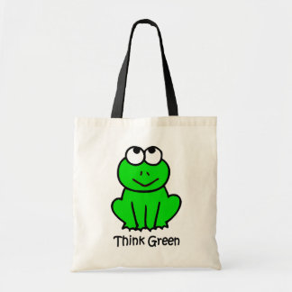 Niedliche Frosch-denke ökologisch-Taschen-Tasche Tragetasche