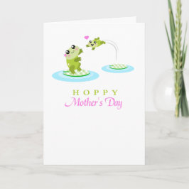 Niedliche Frosch Hoppy Happy Mothers Day-Karte Karte