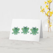 Niedliche Frosch-Karten Karte (Gelbe Blume)