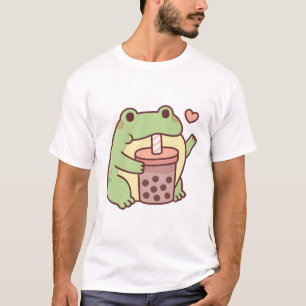 Niedliche Frosch-Lieben trinken Blumentee T-Shirt