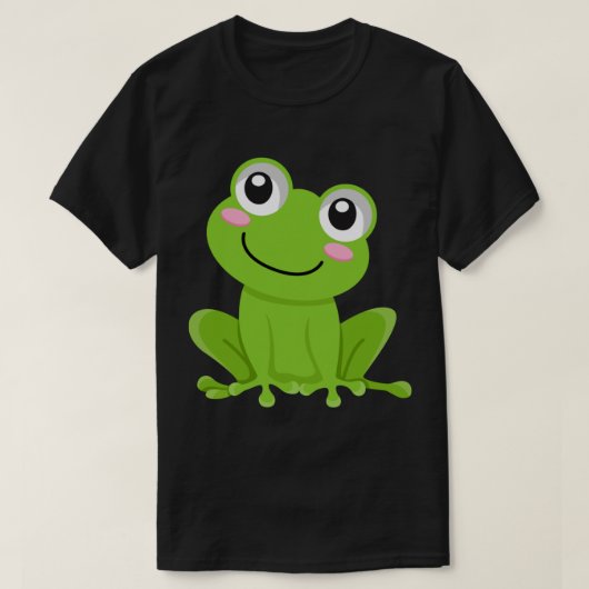 Niedliche Frosch-Tapete lang T-Shirt (Design vorne)