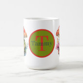 niedliche Froschanhänger mit Monogramm Kaffeetasse (Mittel)