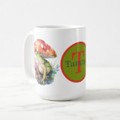 niedliche Froschanhänger mit Monogramm Kaffeetasse (Vorderseite Links)