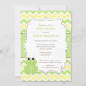 Niedliche Froschbaby-Dusche, neutrales Geschlecht Einladung (Vorderseite)