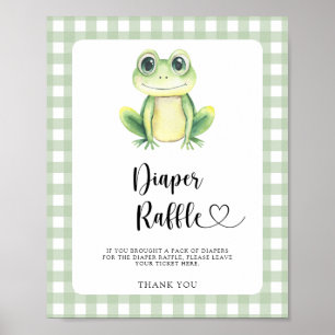 niedliche Froschbaby-Dusche - Windeln Tombola Poster