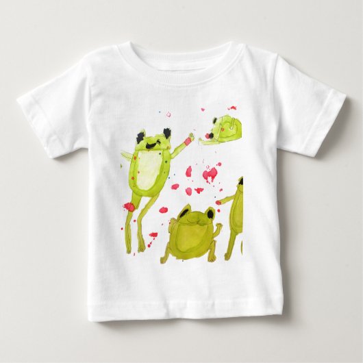 Niedliche Froschdarstellung Baby T-shirt (Vorderseite)