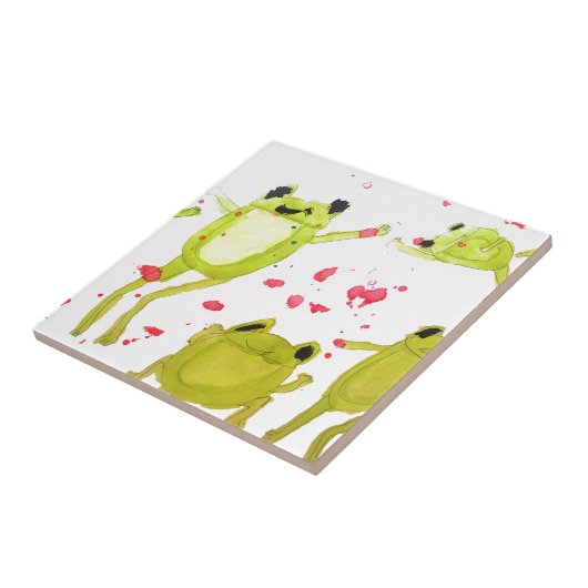 Niedliche Froschdarstellung Fliese (Seite)