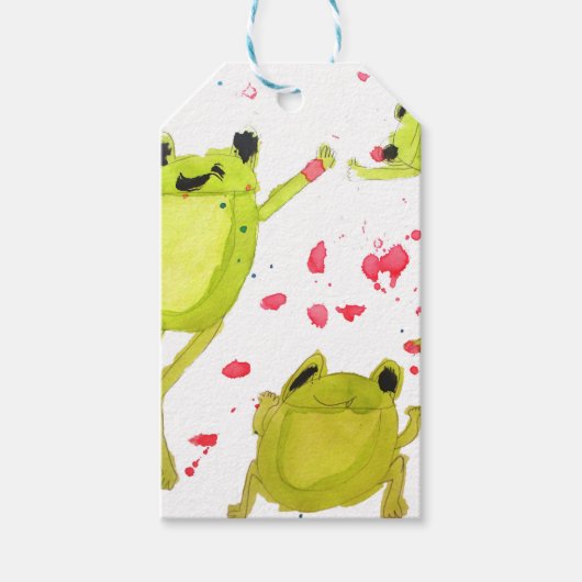 Niedliche Froschdarstellung Geschenkanhänger (Vorderseite)