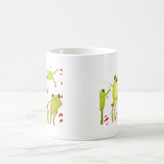 Niedliche Froschdarstellung Kaffeetasse (Mittel)