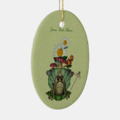 Niedliche Froschdrucke, individuell einstellbare O Keramik Ornament (Rechts)