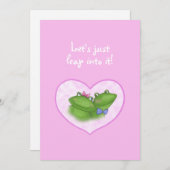 Niedliche Frösche im Herzen Valentinstag Feiertagskarte (Vorne/Hinten)