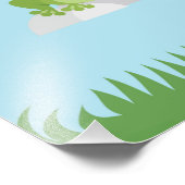 Niedliche Frösche im Teich Fotodruck (Ecke)