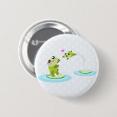 Niedliche Frösche - Kawaii Mama und Baby Frosch Ca Button (Vorne & Hinten)