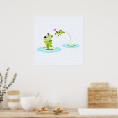 Niedliche Frösche - Kawaii Mutter und Baby Frosch Poster (Küche)