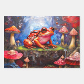 Niedliche Frösche sitzen auf einem Teich an einem Geschenkpapier Set (Vorderseite 2)