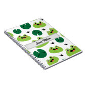 Niedliche Frösche und Bienen mit Kindernamen perso Notizblock (Rechte Seite)