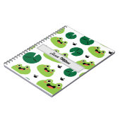 Niedliche Frösche und Bienen mit Kindernamen perso Notizblock (Linke Seite)