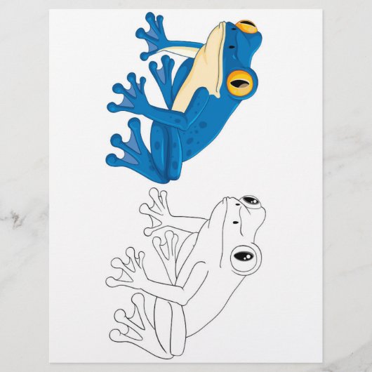 Niedliche Froschfärberseite Flyer (Vorne)